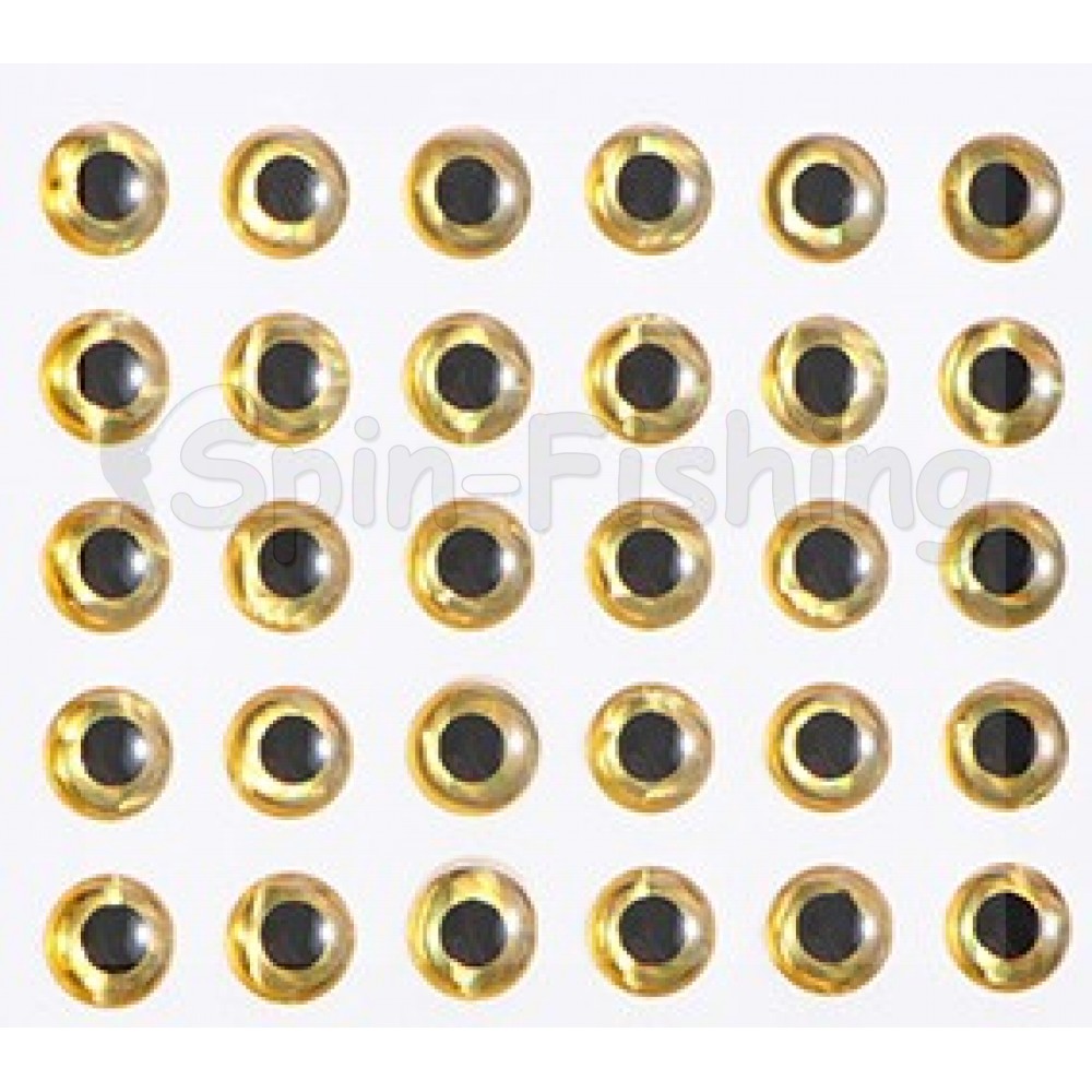 3D глаза для приманок, жёлтый. 3,4,5,6 и 7 мм.