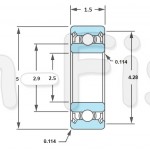 Подшипник NMB Minebea L 525 Z 2,5х5x1,5 мм