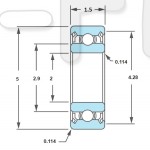 Подшипник NMB Minebea L 525 Z 2х5x1,5 мм