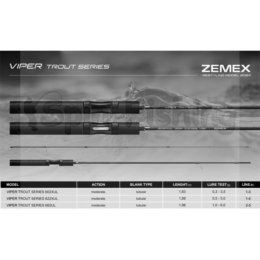 ZEMEX 24 VIPER TROUT 602XUL 0,3-3,5 гр