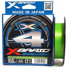 Шнур YGK X-Braid Braid Cord X4 150m #0.6-12 lb