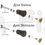 Кноб Round EVA (Цв: Black-Gold)