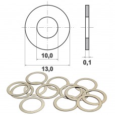 Шайба регулировочная 10х13х0,1 мм